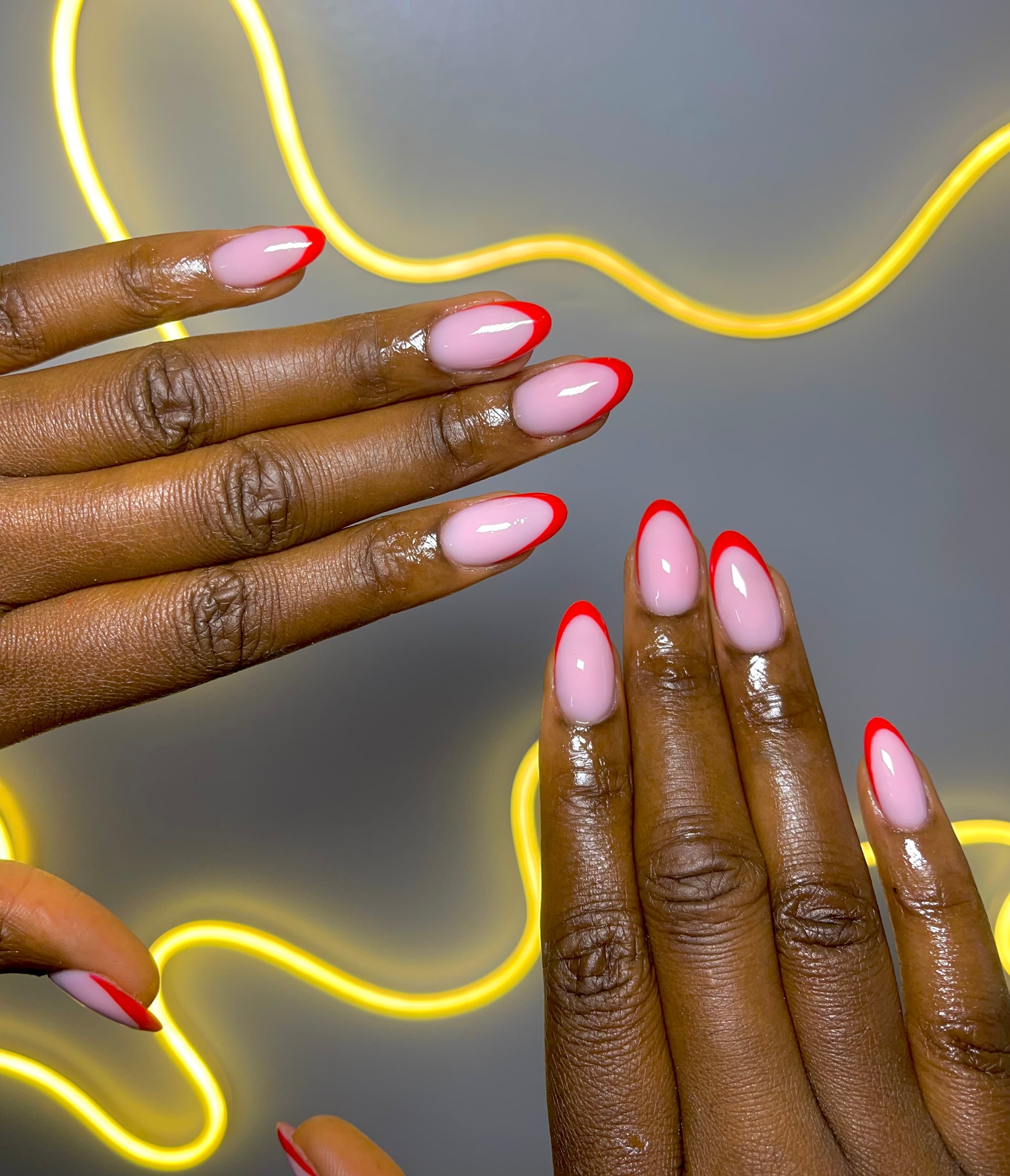 Soft creamy pink nails